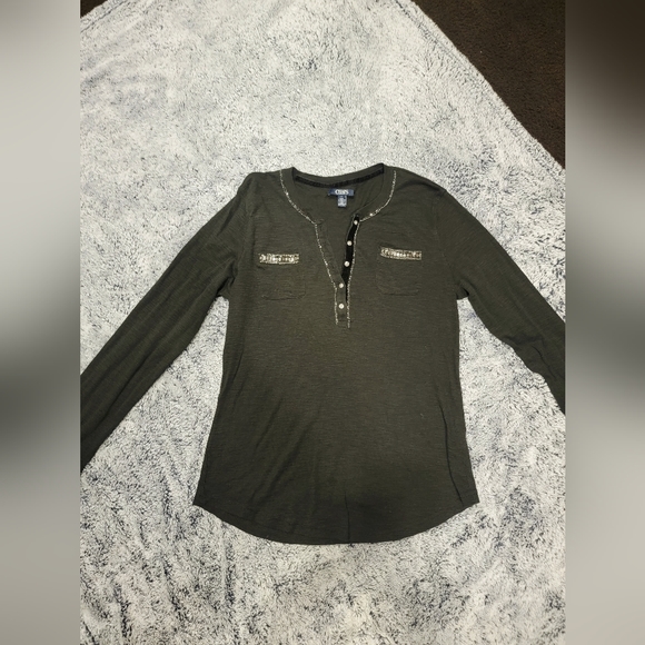 Long sleeved button up chaps womens shirt - Picture 2 of 2